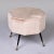 1950s Mid Century Italian Octagonal Stool in Champagne Velvet For Sale - Image 5 of 10