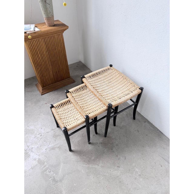 Italian Stools by Spinetto Chiavari, 1960s, Set of 3 For Sale - Image 11 of 18