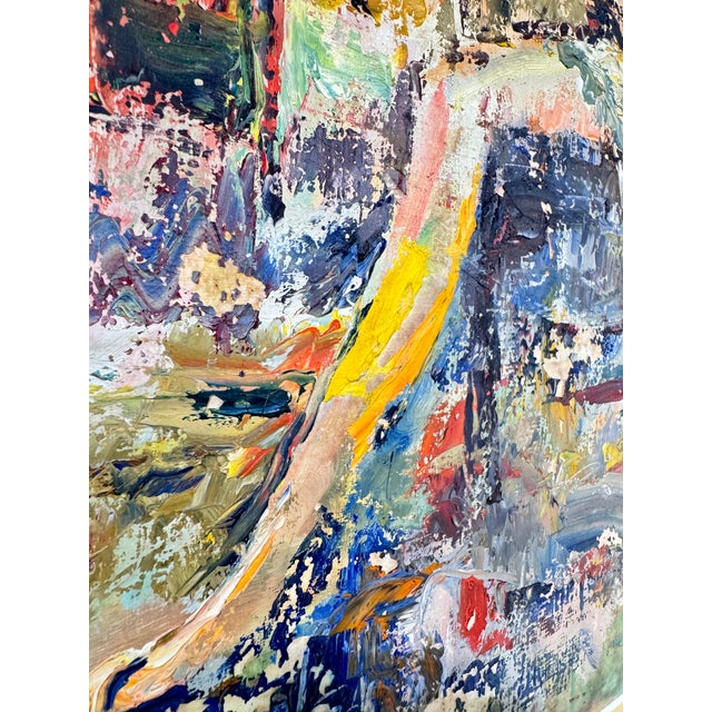 Late 20th Century Mid-Century Expressionist Oil Painting of Seated Woman, Signed Schoonmaker For Sale - Image 5 of 12