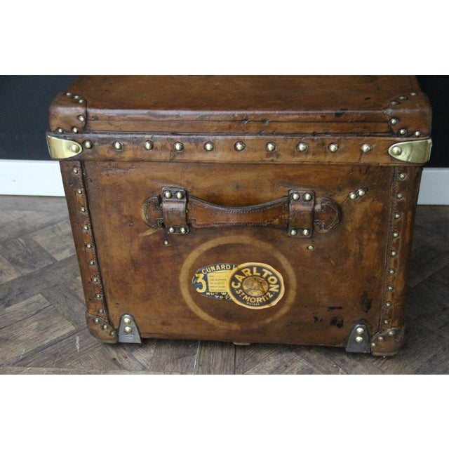 Antique Cube-Shaped Leather Trunk by Louis Vuitton, 1890s For Sale - Image 10 of 18