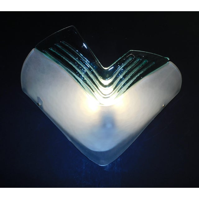 1960s Triangular Murano Sconces, a Pair For Sale - Image 6 of 8