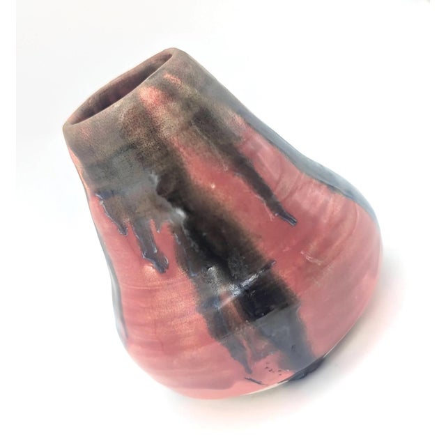 Late 20th Century Vintage Studio Pottery Drip-Glaze Bud Vase For Sale - Image 5 of 11