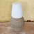 Vintage Ikea Woven Rattan Coastal Boho Table Lamp With White Frosted Glass Shade For Sale In Washington DC - Image 6 of 18