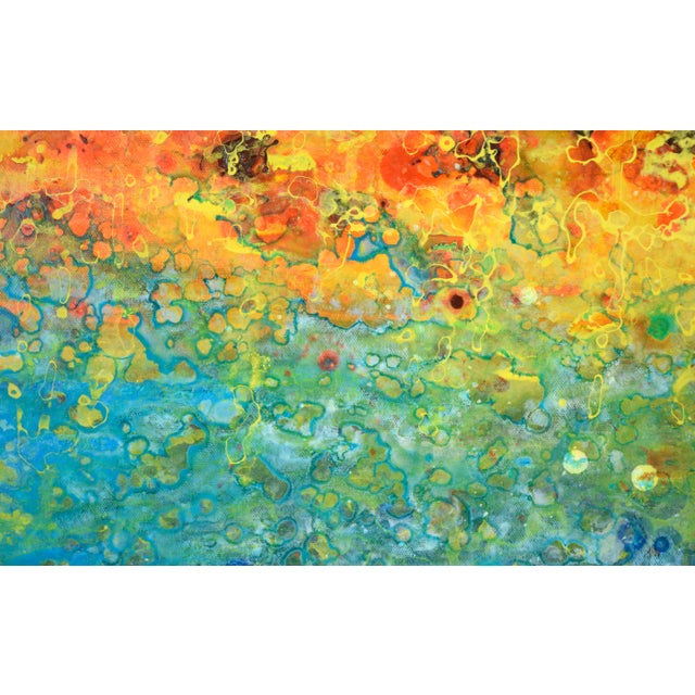 Fire and Water - Abstract Expressionist Composition in Acrylic on Canvas by Charles David Francis For Sale In Monterey, CA - Image 6 of 8