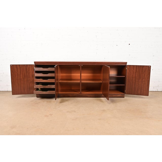 1970s Skovby Danish Modern Rosewood Sideboard Credenza, Newly Refinished For Sale - Image 5 of 15