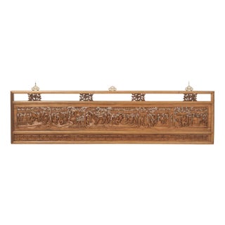 Antique Carved Daybed Rail, 1860 For Sale