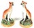 Mid 19th Century Pair of Victorian Staffordshire Pottery Seated Whippet Figures, Circa 1860 For Sale - Image 5 of 13