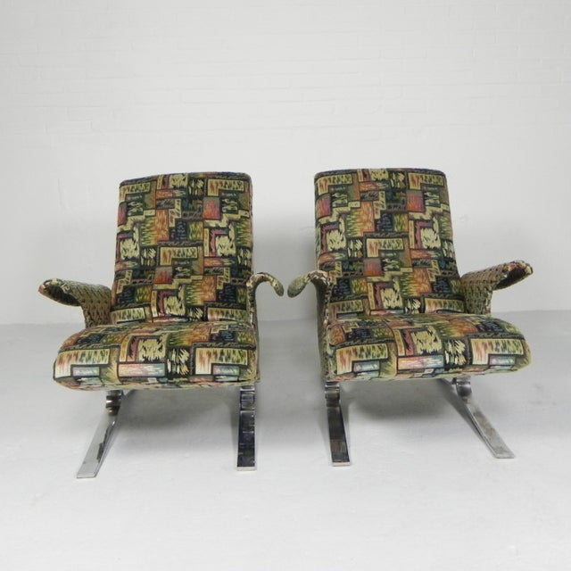 Metal Copenhagen Armchairs by Francois Letourneur, 1960s, Set of 2 For Sale - Image 7 of 18
