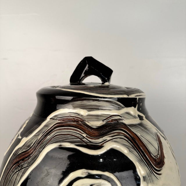 Mid 20th Century Studio Made Craig Bird Ceramic Vase Urn For Sale - Image 5 of 12