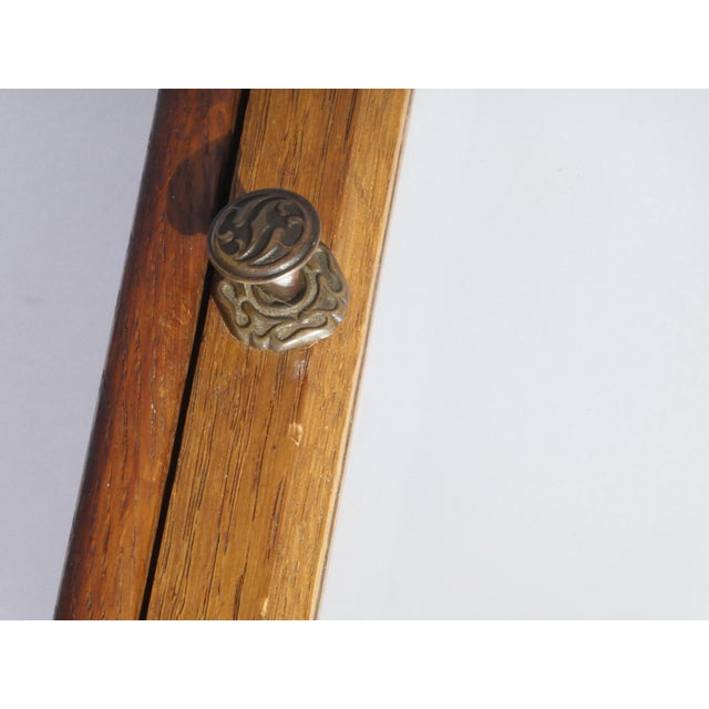 Small Antique Art Deco Wooden Wall Cabinet with Beveled Mirror, 1920s For Sale - Image 10 of 11