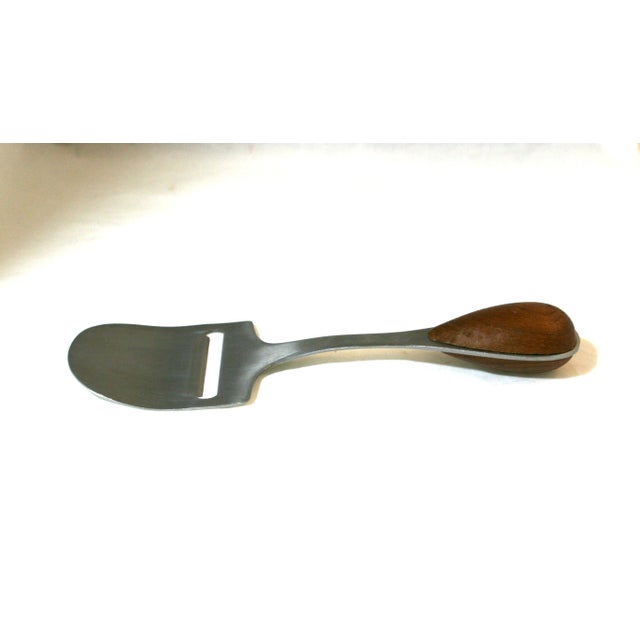 Dansk Mid 20th Century Mid Century Modern Dansk Torun Teak & Stainless Steel Cheese Plane Slicer For Sale - Image 4 of 10