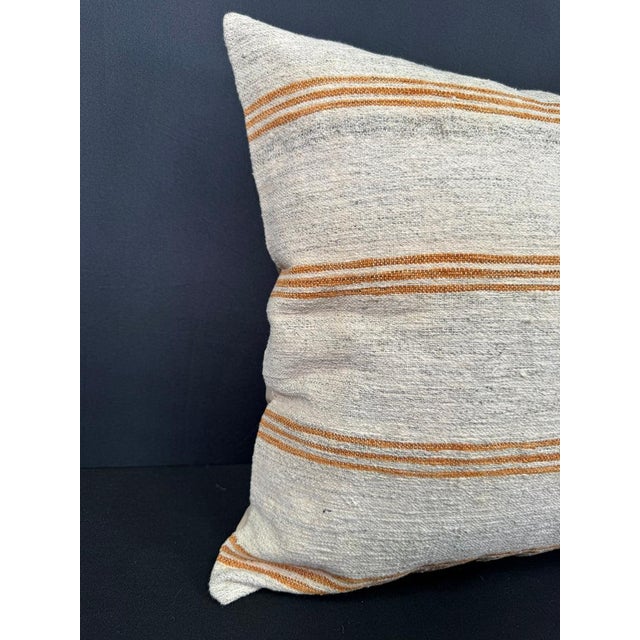 Turkish Hemp Pillow Cushion Natural Beige Brown Cushion Cover 20"x20" #30676 Enhance your home decor with our Kilim Pillow...