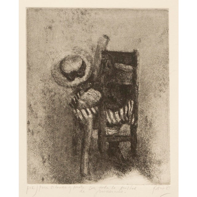 Artist: Guillermo Roux (Argentine, 1929-2021) Title: a mota con toda la (?) de guillermo Year: 1981 Medium: Etching on...
