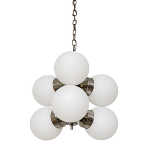 Italian Vintage Chrome Pendant Chandelier