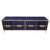 This exquisite Italian sideboard in birch wood and blue glass is a masterpiece of mid-century modern design. Handcrafted...
