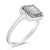 Contemporary .925 Sterling Silver 1/5 Cttw Invisible Set Princess Cut Diamond Promise Ring with Beaded Halo (H-I Color, I1-I2 Clarity) - Ring - Size 7 For Sale - Image 3 of 6