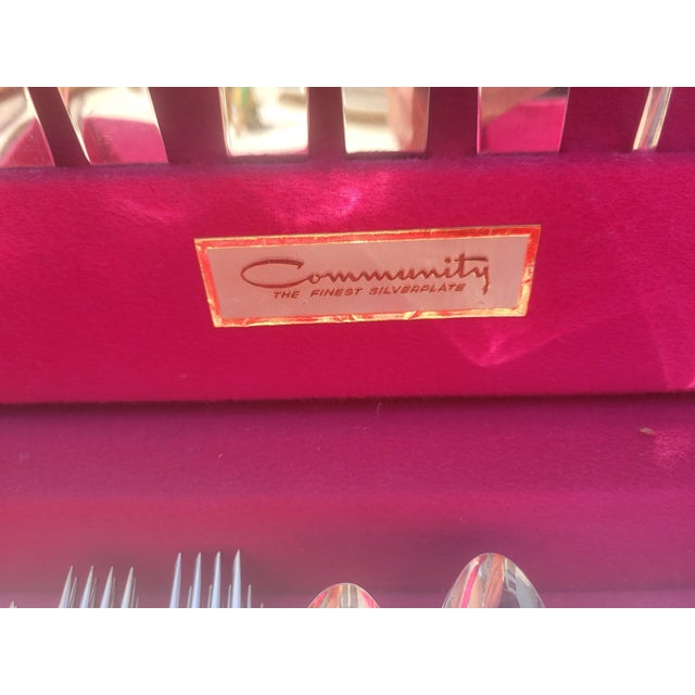Silver Vintage Community “The Finest Silverplate” Flatware Set 52 pcs in Original Kenized Anti‑Tarnish Chest For Sale - Image 8 of 12