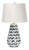 Regina Andrew Cassia Chevron Table Lamp in Blue For Sale