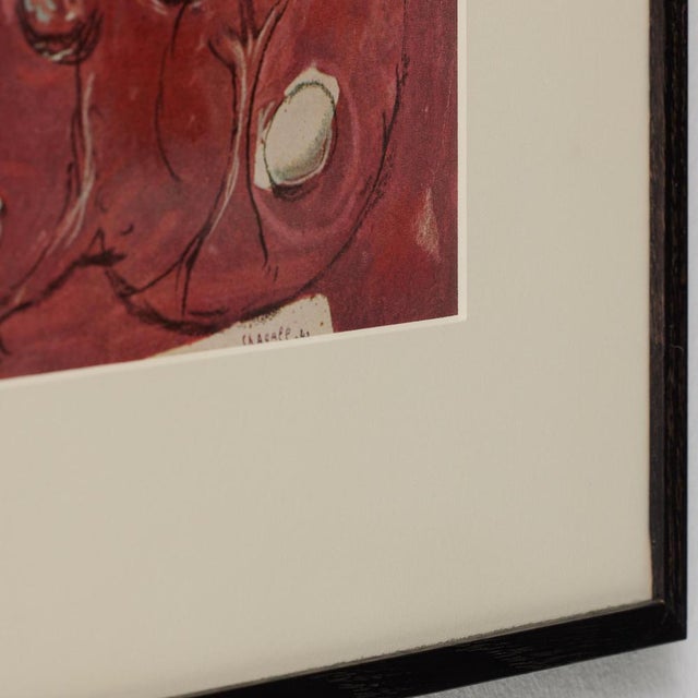 Marc Chagall, Editions du Chêne Composition, 1947, Color Cliché, Framed For Sale - Image 8 of 15