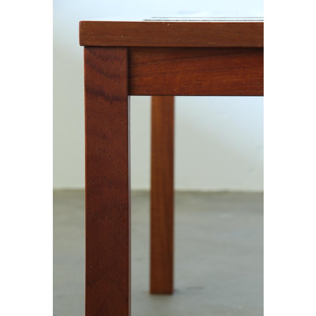Mid-Century Modern Danish Teak Coffee Table with Ceramic Tile Top, 1960s For Sale - Image 3 of 12