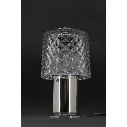 Glass Table Lamp from Kamenicky Senov, Former Czechoslovakia, 1970s For Sale - Image 3 of 12
