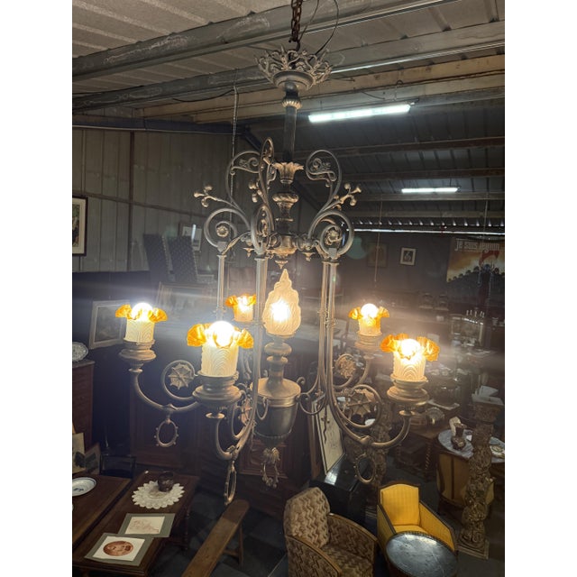 Napoleon III 6-Light Chandelier For Sale - Image 6 of 11