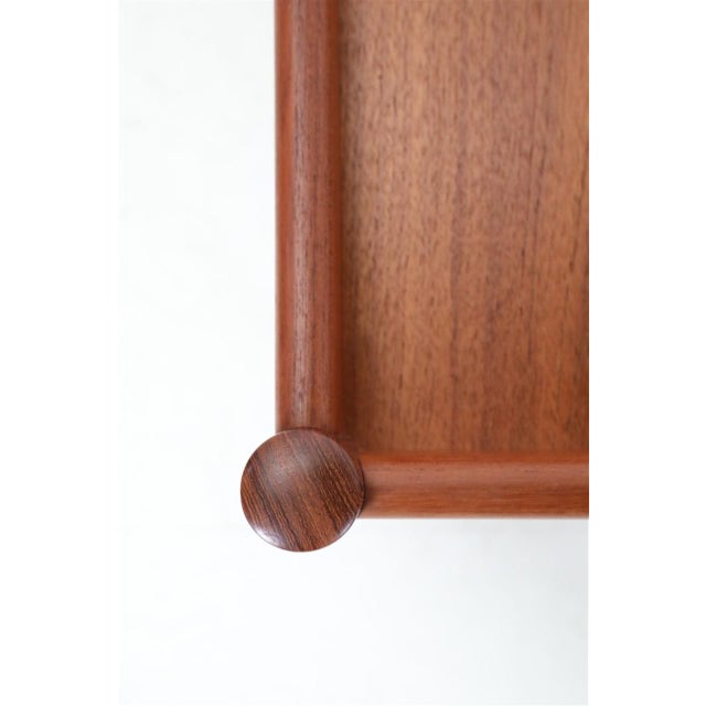 Danish AT-45 Serving Trolley in Teak by Hans J. Wegner for Andreas Tuck, 1960s For Sale - Image 6 of 15