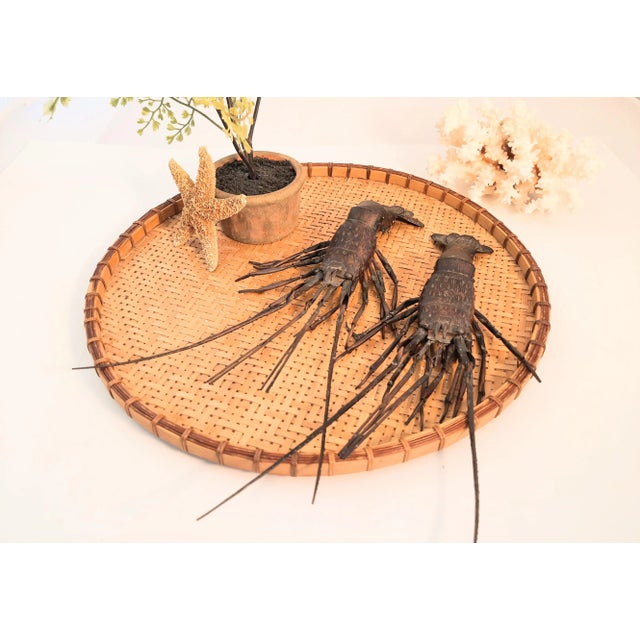 Edo Okimono Bronze Reticulated Rock Lobsters Signed For Sale In Fayetteville, AR - Image 6 of 13