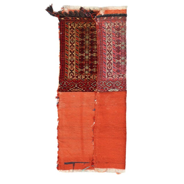 Antique Persian Turkmen Saddle Bag (One of Pair) 2'2'' X 3'4'' For Sale - Image 4 of 11