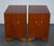 Brown Vintage Military Campaign Yew Wood Chest of Drawers, Set of 2 For Sale - Image 8 of 11