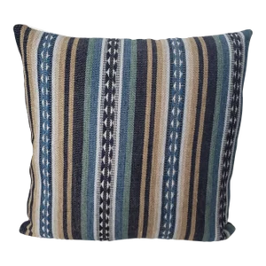 Lee Jofa Dalton Stripe Indigo/Teal Fabric Pillow Cover