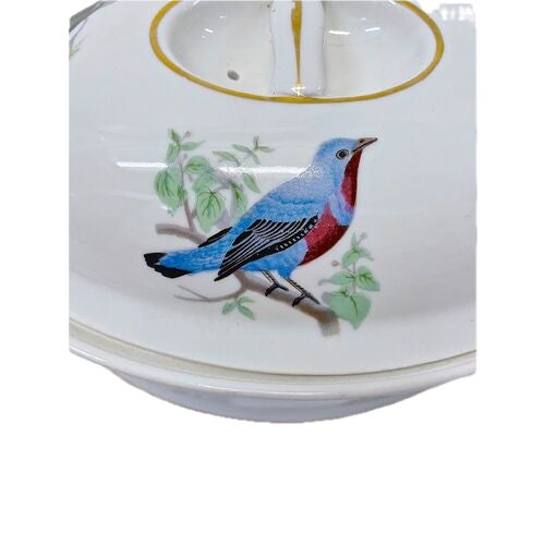 Vintage French Lourioux Bird Porcelain Tureen For Sale - Image 9 of 12