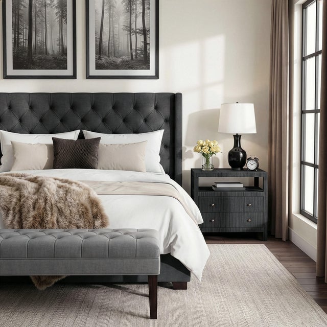 The Butler Specialty Company Nora Nightstand blends natural texture with refined design, wrapped entirely in hand-applied...