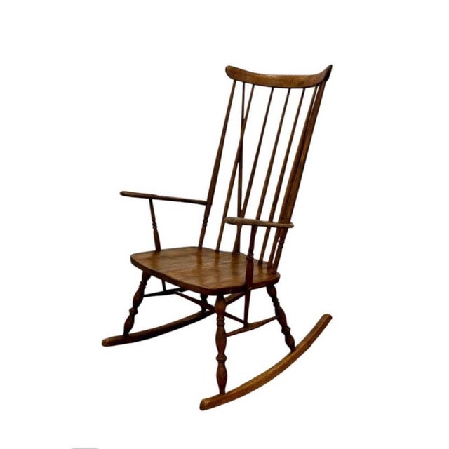 Antique Windsor Rocking Chair, 1890 For Sale - Image 9 of 9