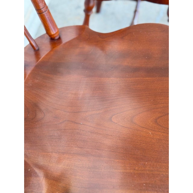 Vintage Harden Solid Wood Dining Chairs Set of 6 Spindle Back Turned Legs For Sale - Image 11 of 12