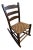 Small Antique Child's Cane and Oak Rocking Chair For Sale