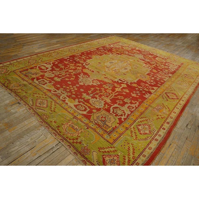 Traditional Late 19th Century Turkish Oushak Carpet ( 9' x 12' - 270 x 365 cm ) For Sale - Image 3 of 9