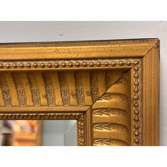 Bespoke Giltwood Beveled Wall Mirror For Sale In San Francisco - Image 6 of 12