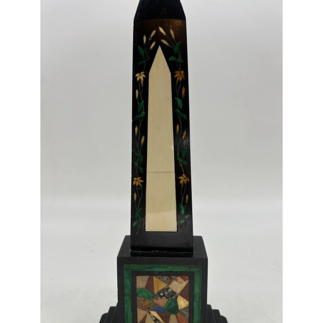Grand Tour Era, Mixed Specimen Marble & Gemstone Obelisk For Sale In Boston - Image 6 of 7