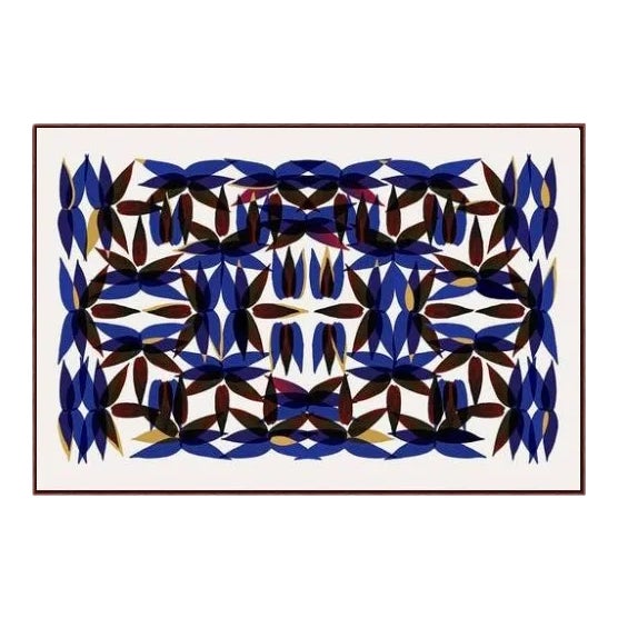 "Kaleidoscope in Blue" Contemporary Abstract Reproduction Print After Alejandro Franseschini, Framed For Sale