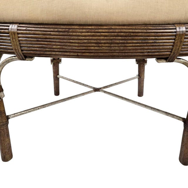 Vintage Hollywood Regency Dining Armchairs Attributed to Ferguson Copeland, Set of 4 For Sale - Image 9 of 13