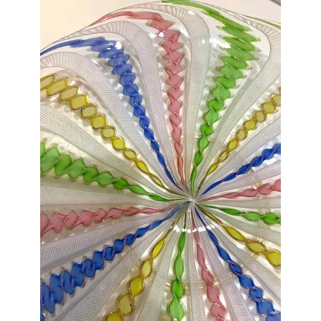 Mid-Century Murano Italy Venini Latticino Bowl For Sale In Miami - Image 6 of 8