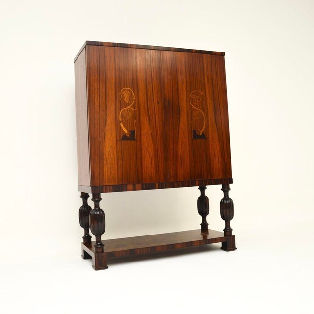 Vintage Swedish Inlaid Cabinet, 1930 For Sale - Image 11 of 11