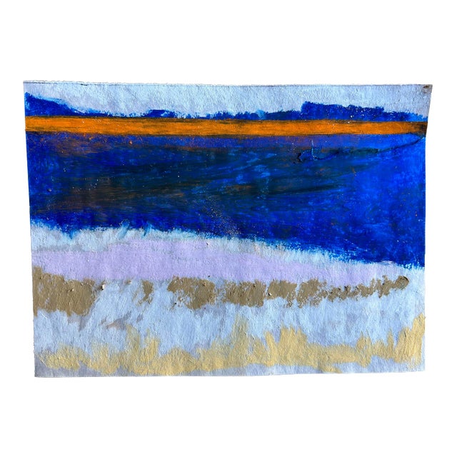 Abstract Drawing by Erik Sulander Using French Oil Pastels, Signed, Unframed. For Sale