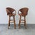 Wood Swivel Rattan Bar Stools, France, 1970s, Set of 2 For Sale - Image 7 of 13