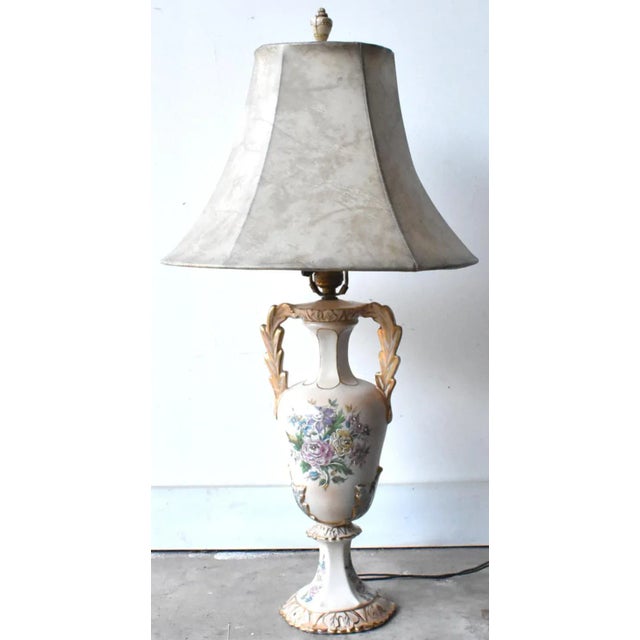 Ceramic Antique Ceramic Urn Lamp For Sale - Image 7 of 7