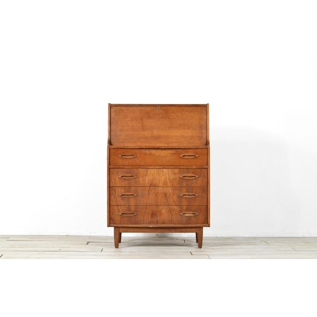 Brown Mid-Century Modern Teak Secretaire from Jentique, 1960s For Sale - Image 8 of 9