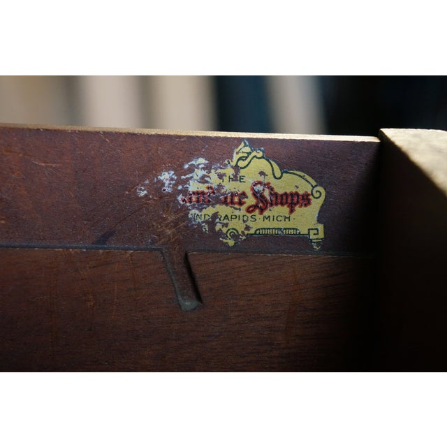 Antique Grand Rapids Furniture Shops Martha Washington Mahogany Sewing Cabinet For Sale - Image 10 of 18