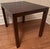 Stylish mid-century walnut side table with beautiful book-matched top.