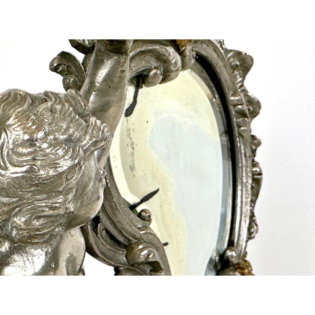 French Louis XV Style Table Mirror with Cherub, 19th Century For Sale - Image 12 of 15